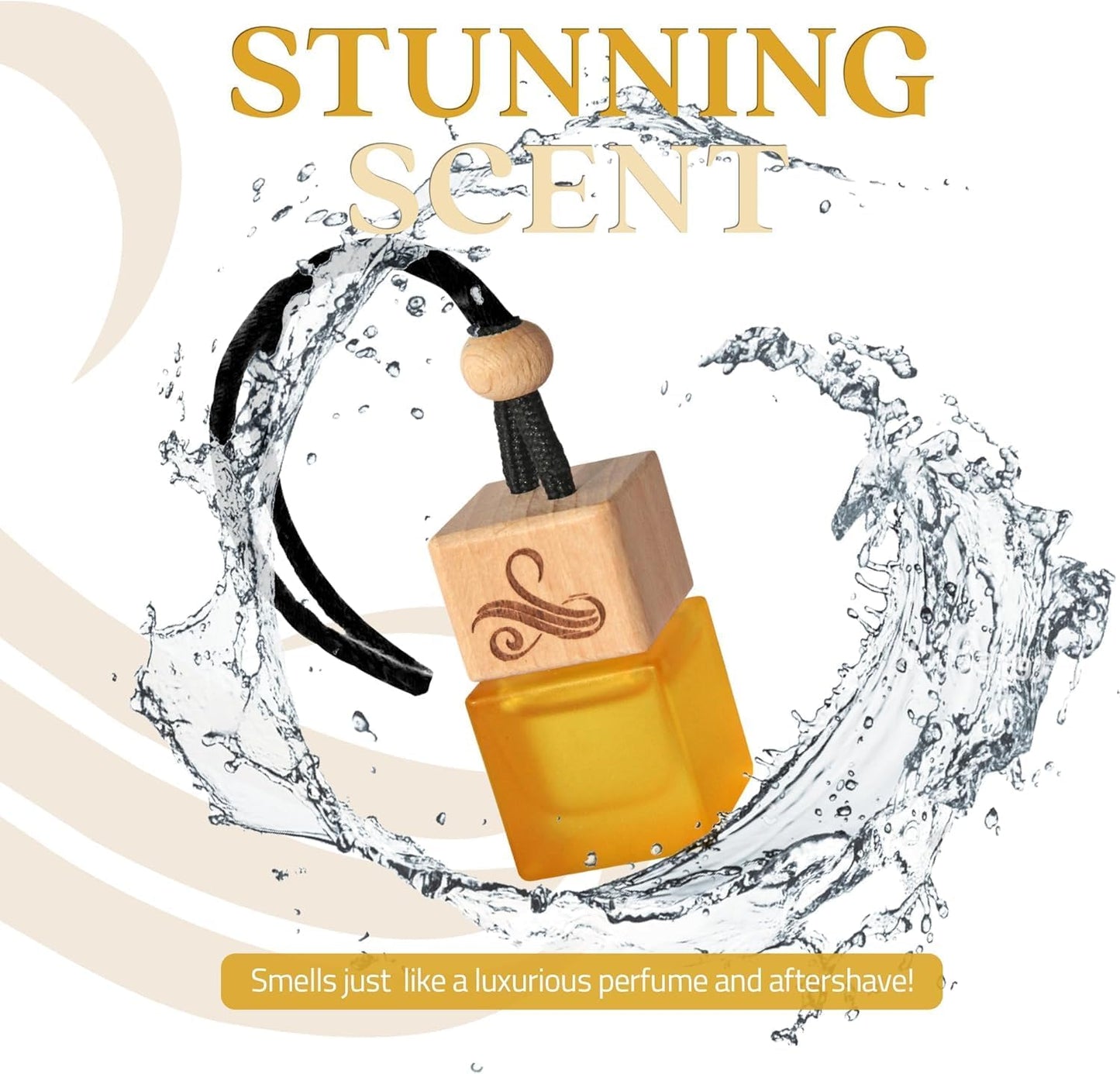 Inspired by One Million Car Air Freshener for Men | Long Lasting Luxury Diffuser | Automotive Scent Perfume | Vent Clip Auto Air Freshener | Odor Eliminator Technology | Masculine Diffuser Scents 8ml