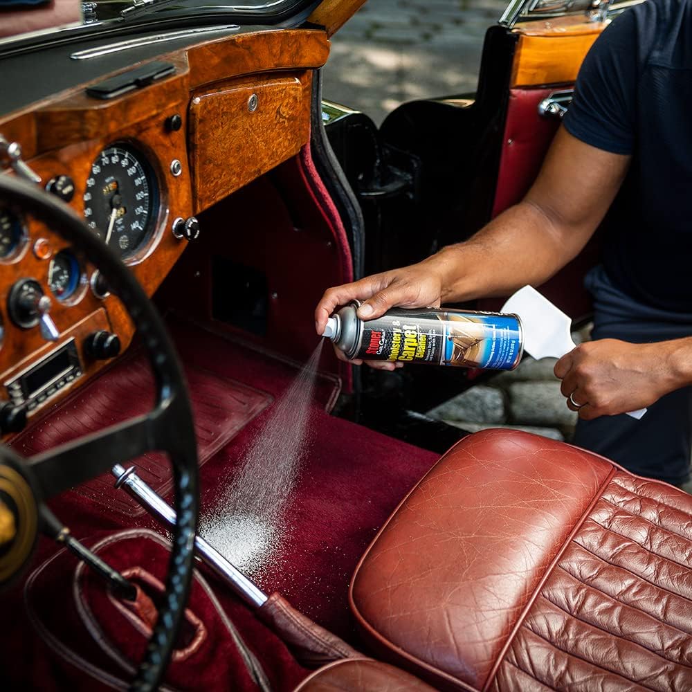 Stoner Car Care 91144-12PK Upholstery & Carpet Cleaner — Powerful Foaming Action Lifts Tough Stains from Seats, Floor Mats, Upholstery, Fabric, and More — 18 oz (Pack of 12)