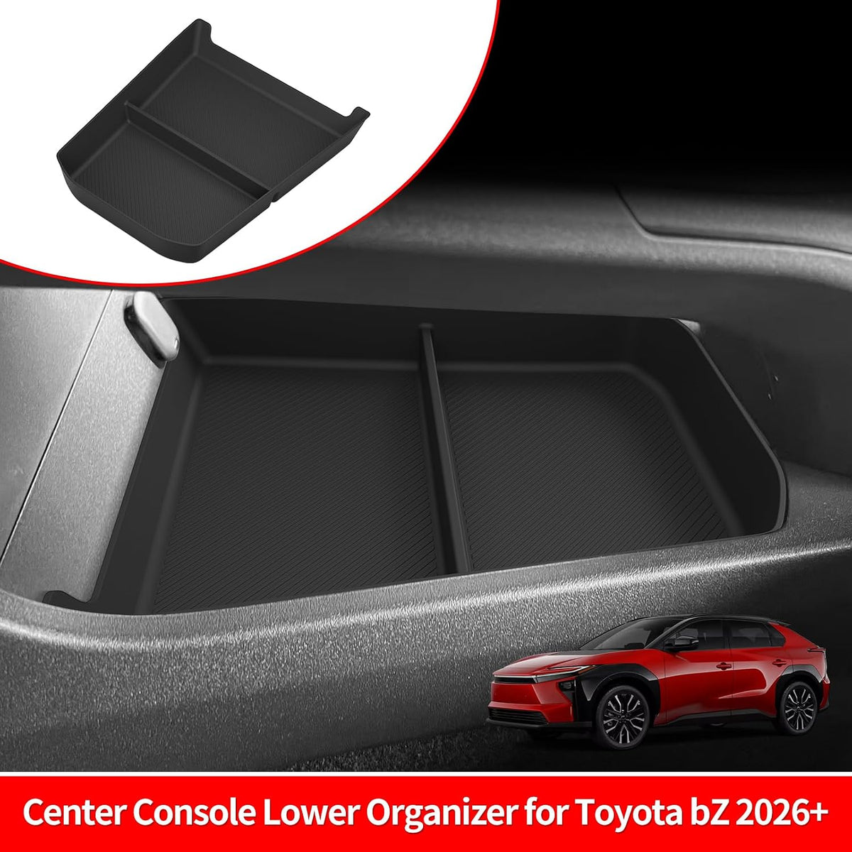 Center Console Lower Organizer for 2026 Toyota bZ/bZ Woodland Accessories