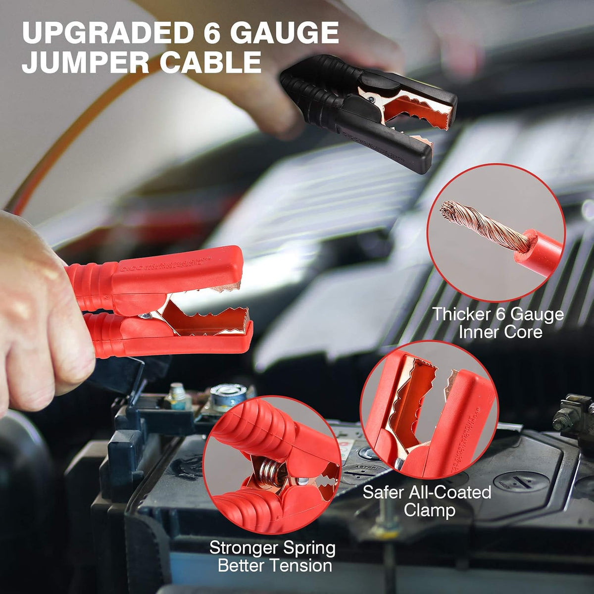 Car Emergency Roadside Kit with Jumper Cables, Auto Vehicle Safety Kits