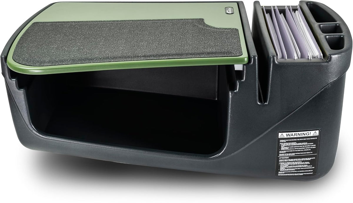 AutoExec Efficiency GripMaster Car Desk for Your Vehicle Workstation and Mobile Office, Army Green