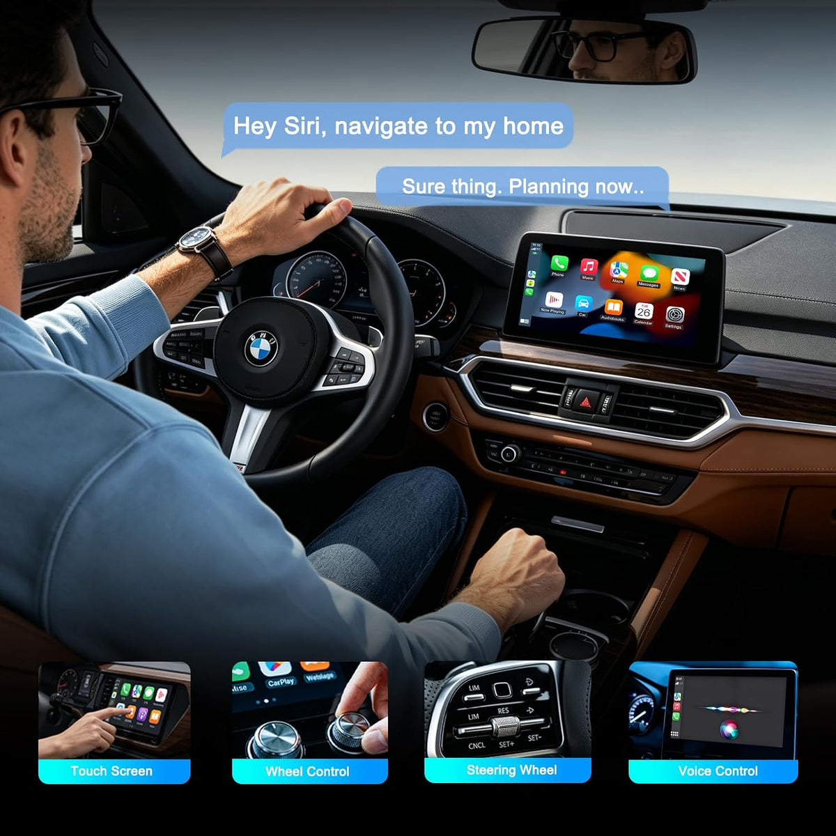 Wireless Carplay Adapter for iPhone, Bluetooth Car Play Dongle