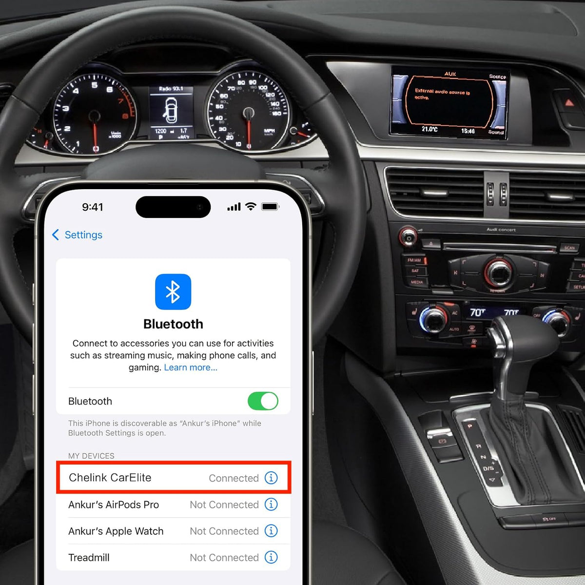 Bluetooth Audio Adapter for Audi AMI MMI, Music Interface Car Kit Cable Fits for MMI 3G System