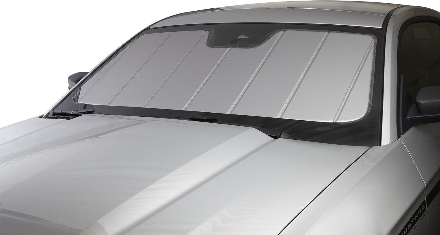 Covercraft UVS100 Custom Windshield Sunscreen for 2021-2026 Ford F-150 &amp; 2022-2026 F-150 Lightning Pro/STX/XLT - Silver
