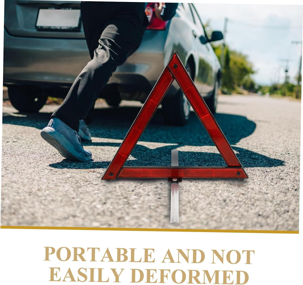 3pcs Reflective Roadside Warning Triangles for Emergency Parking Safety