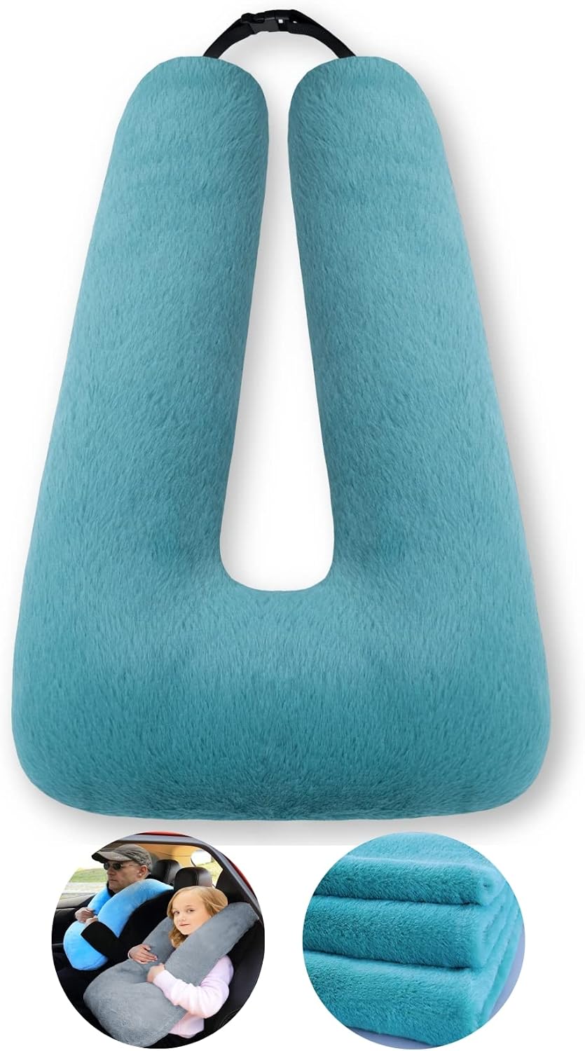FHSGGP Travel Pillow Car Pillow Kid Car Sleeping Emerald Green | The Sleeping Aid for Adults and Kids on Road Trips Kids Travel Pillow