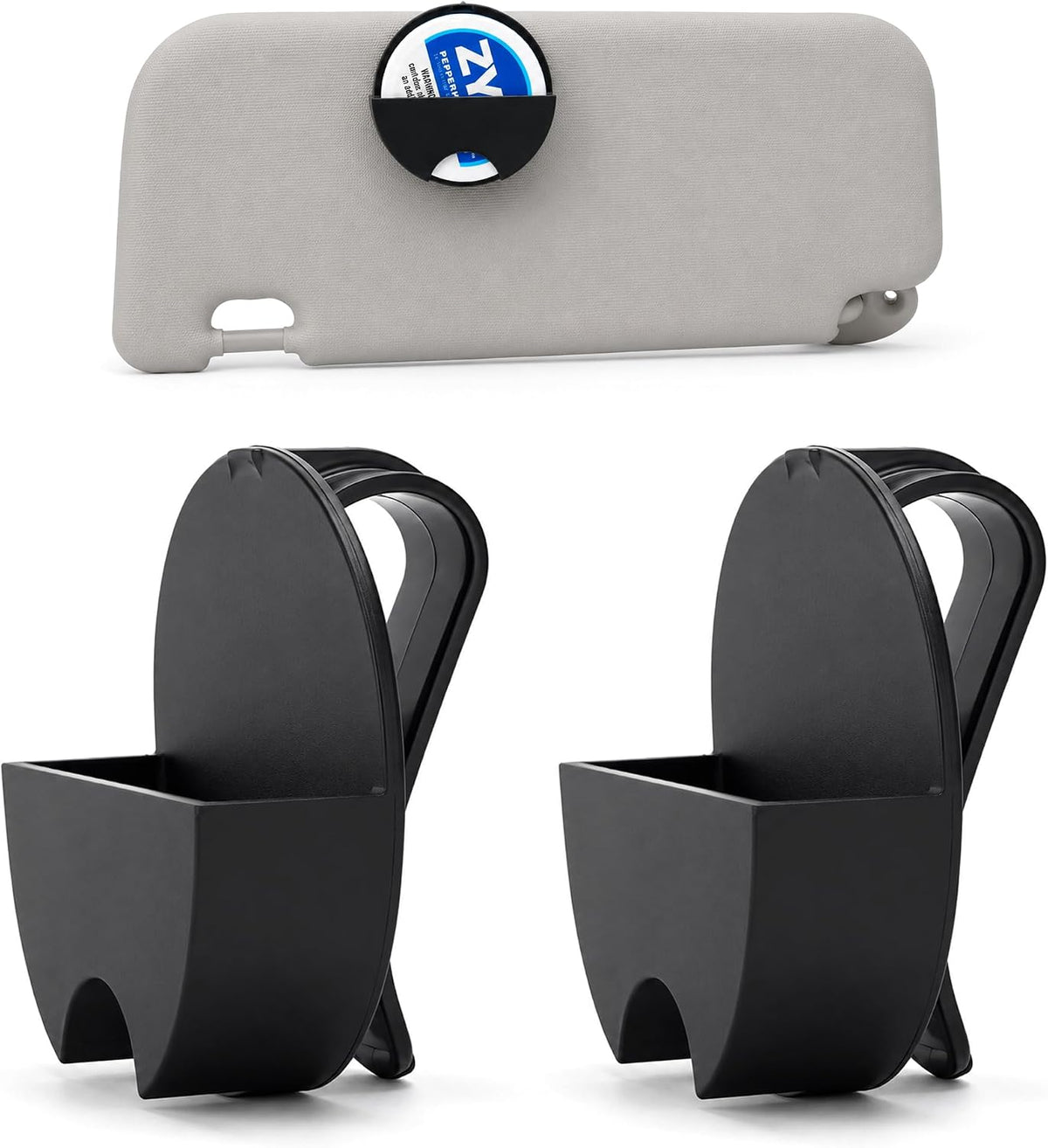 2-Pack Car Visor Holder Clip for ZYN Pouches, Dip Can Holder for ZYN, Snuff Holder for Sun Visor or Belt, Secure & Travel-Friendly Organizer, Great Gift for ZYN Enthusiasts