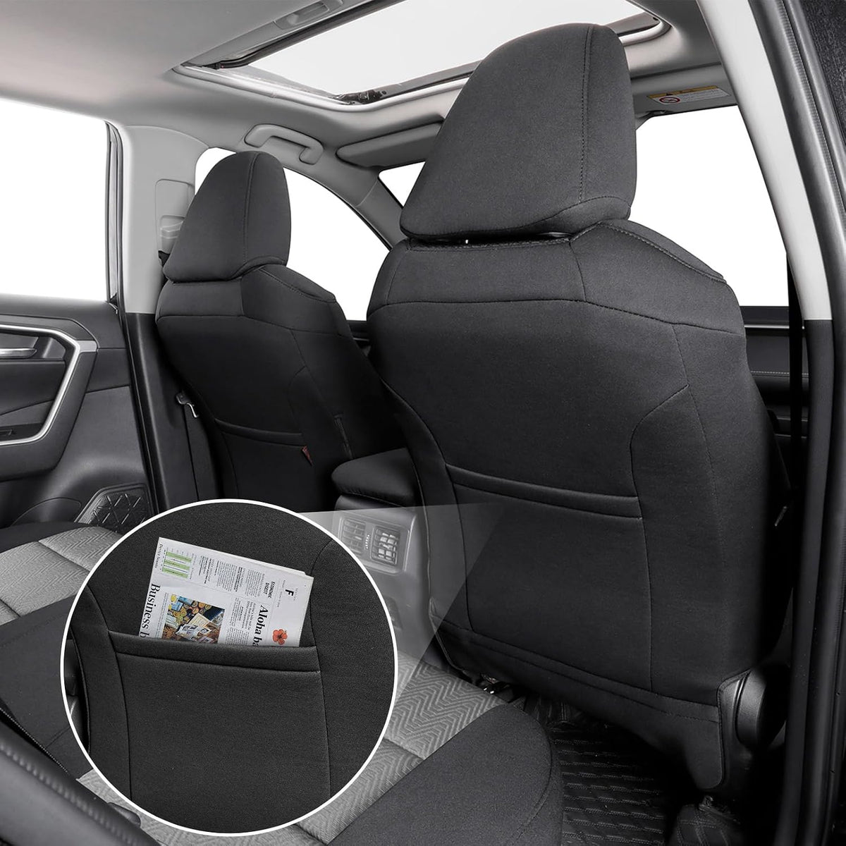coverdream Polyester Seat Covers Custom Fit for Toyota 2026 RAV4 Hybrid