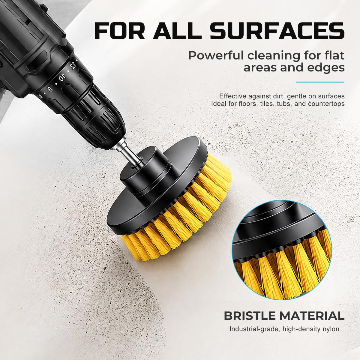30Pcs Drill Brush Set for Car Detailing, Bathroom, Carpet, Tile Grout