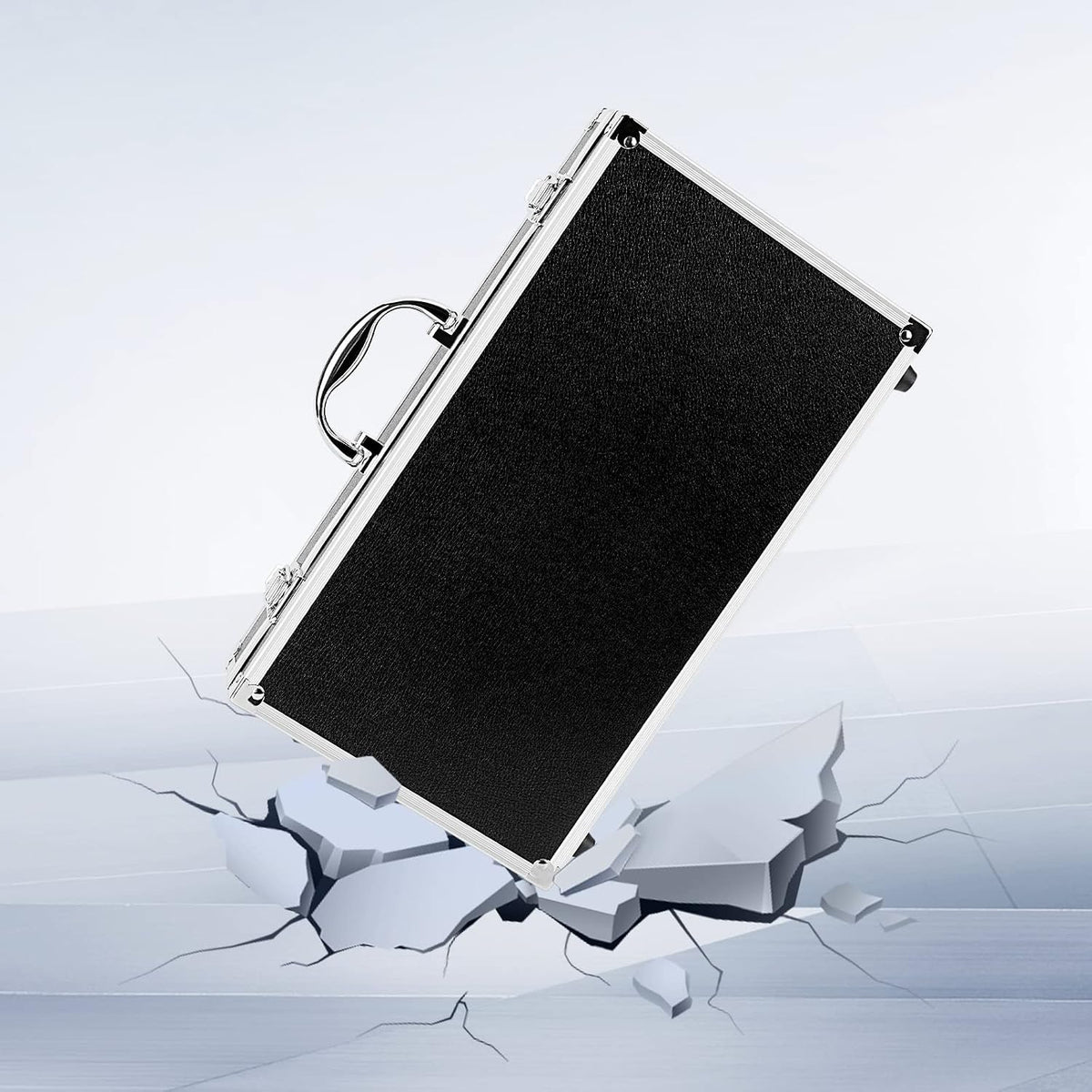 Musiin Pro Medium Size Audio Device Microphone Carrying Case, Customizable case with Pre-Diced Foam, Aluminum Alloy Sturdy Build, Ideal Compatible with Audio Device Wireless Mic System Storage cover