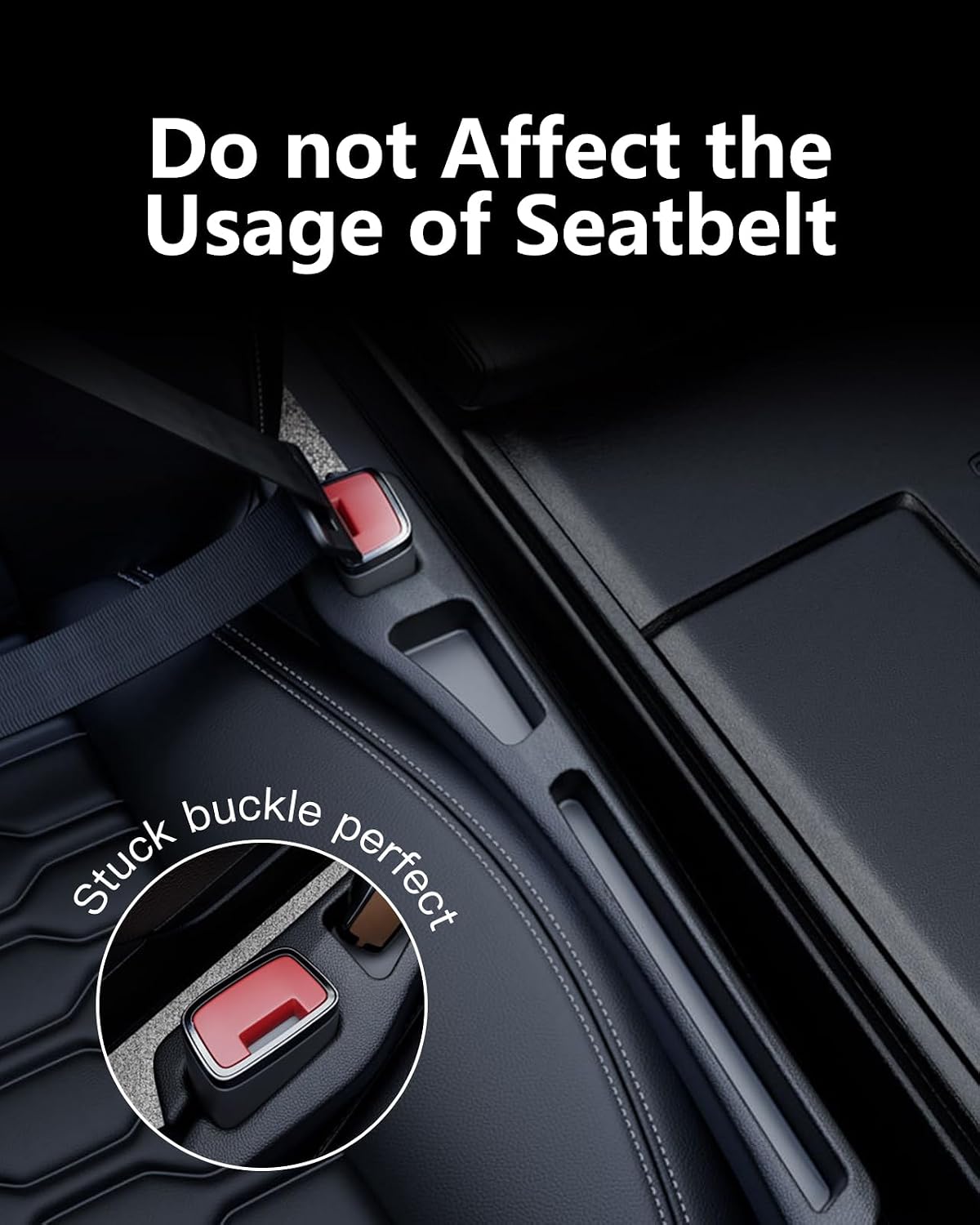 Car Seat Gap Filler 2 Pack, Soft Foam Multifunctional Seat Side Gap Filler with Organizer, 2 in 1 Seat Crevice Blocker Stop Things from Dropping, Universal Vehicle Interior Accessories Black