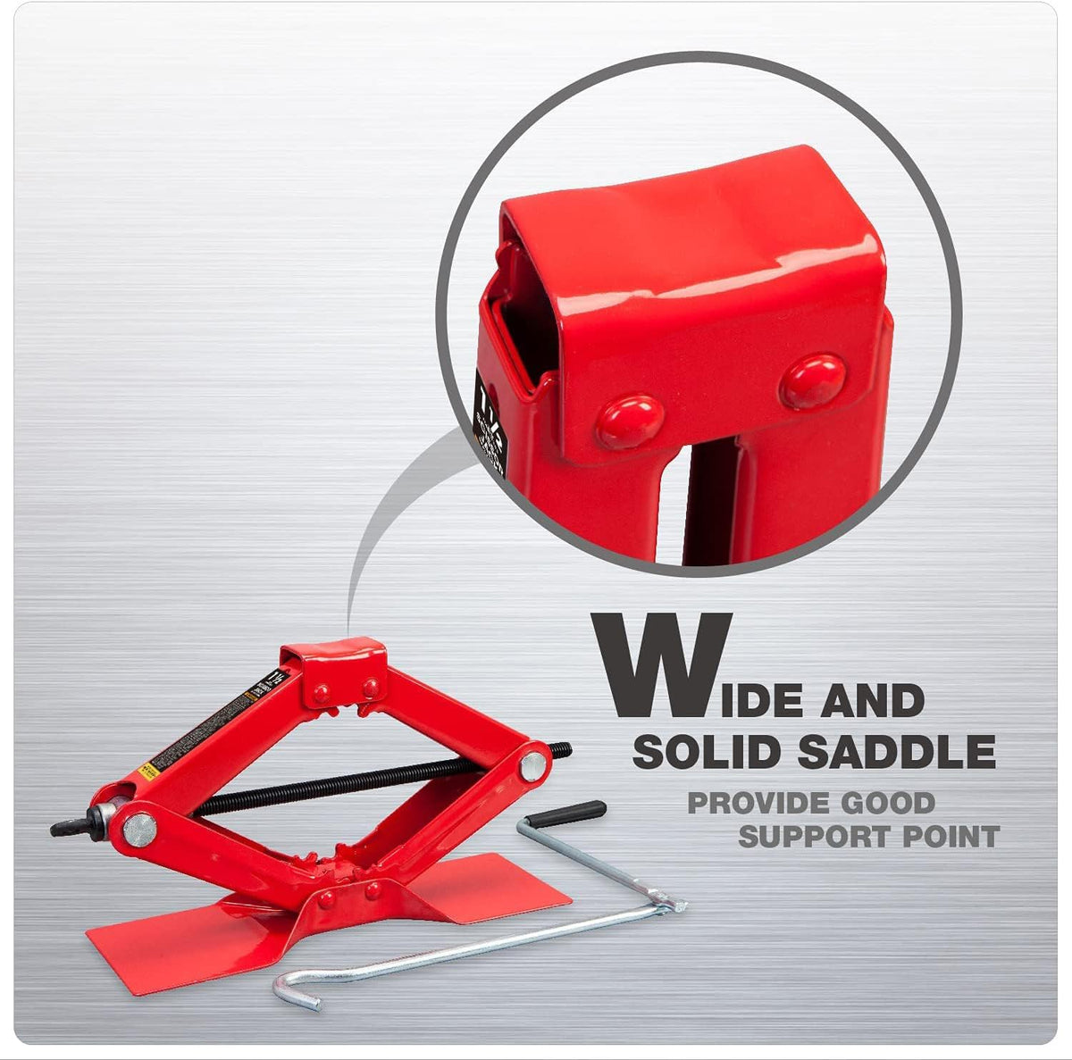 BIG RED Scissor Car Jack, 1.5 Ton (3000lbs) Steel Scissor Lift Jack Car Kit