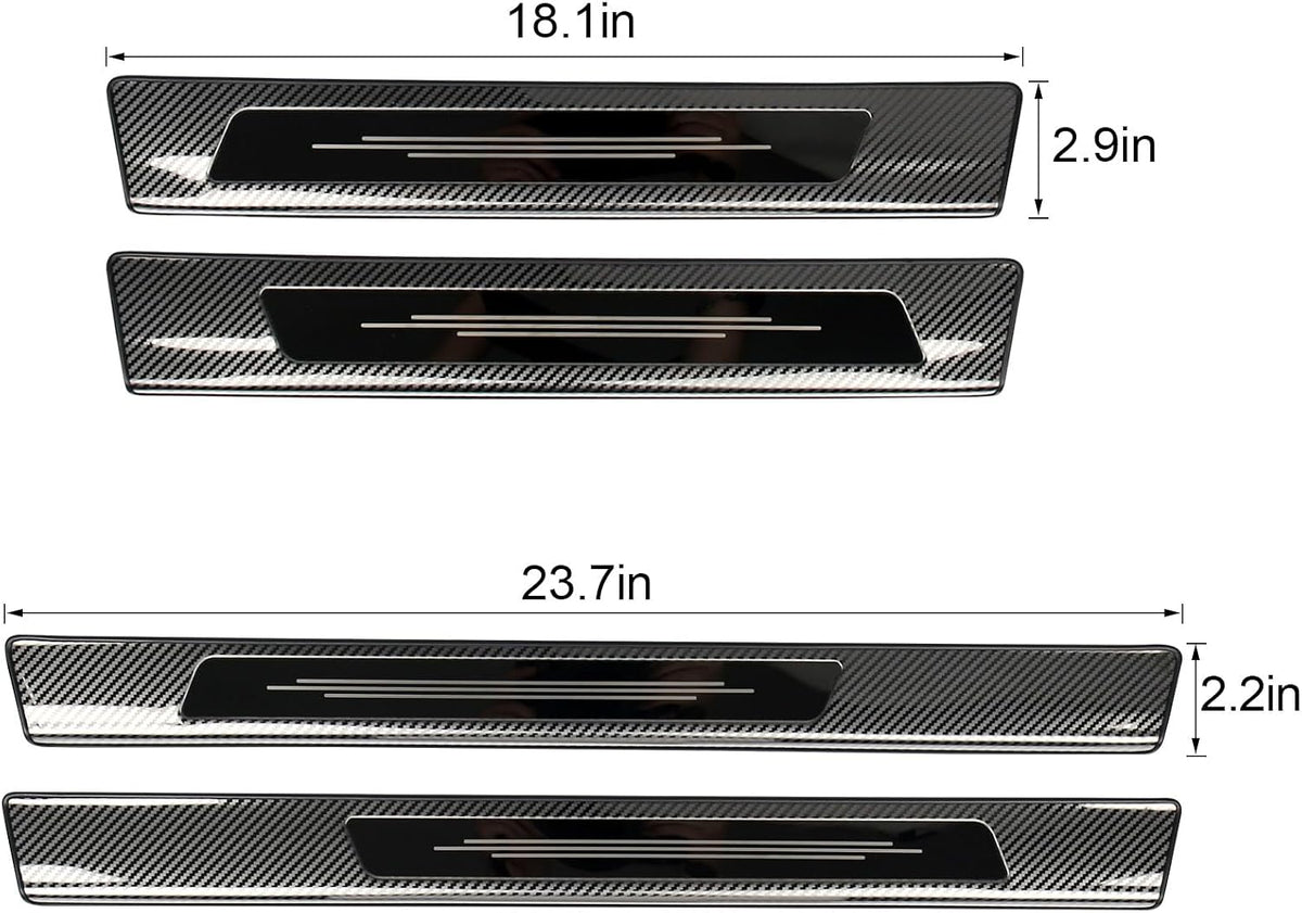 Stainless Steel Door Sill Protector for Toyota Sienna 2021-2025 2026 LE/XLE/XSE/Limited/Platinum Accessories Interior Door Entry Guard Cover Trim