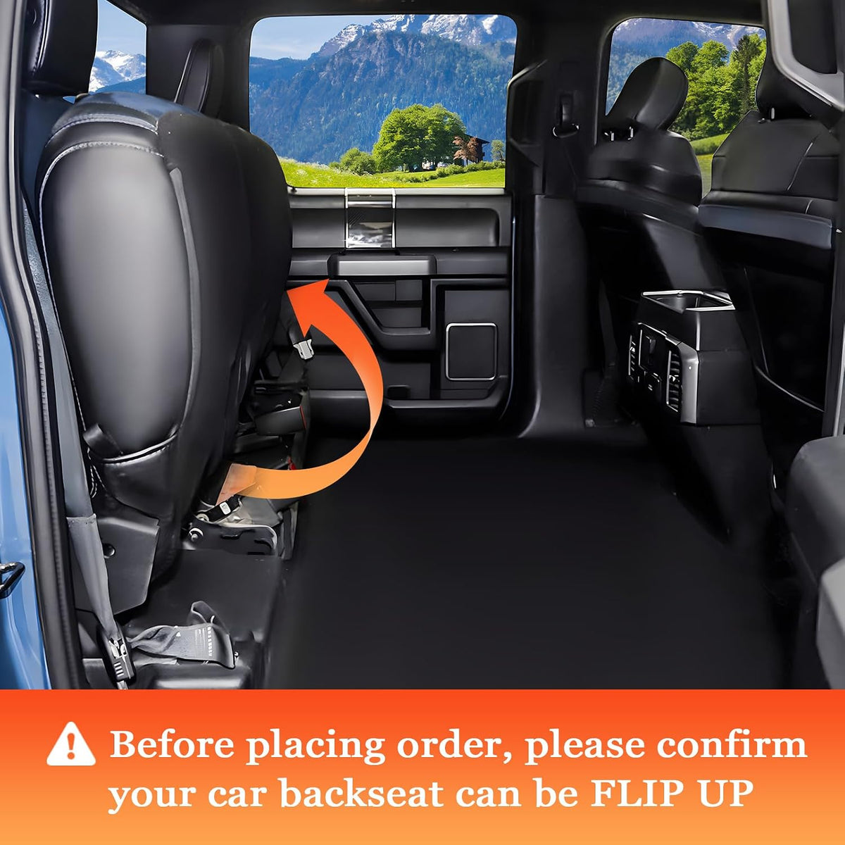 Mancro Waterproof Dog Hammock for Truck, Compatible with F150/RAM, Black