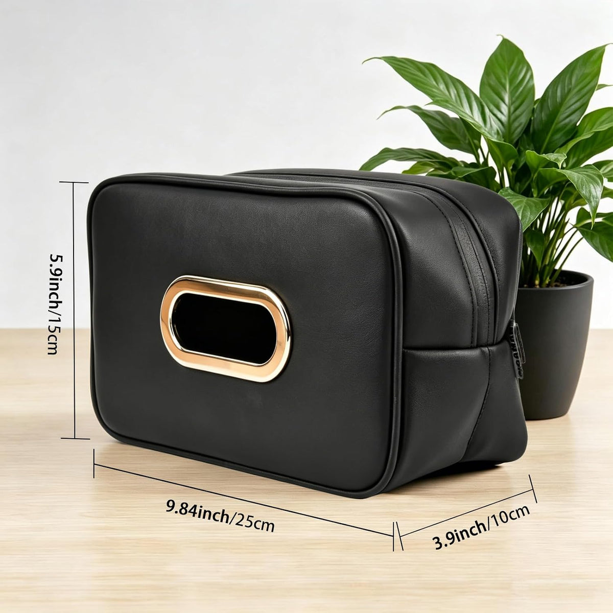 Car Tissue Holder, Large PU Leather Tissue Box Cover for Car