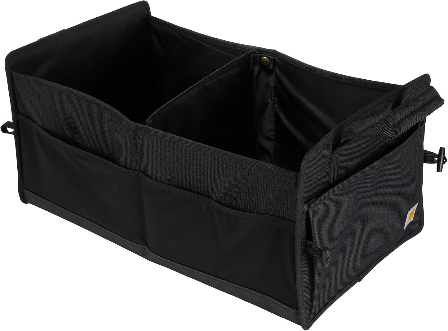 Carhartt Universal Collapsible Cargo Trunk Organizer, Portable Accessory Storage Organizer for Automotive, SUV, Trucks &amp; Cars, Black, One Size