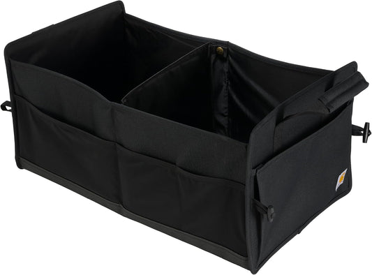 Carhartt Universal Collapsible Cargo Trunk Organizer, Portable Accessory Storage Organizer for Automotive, SUV, Trucks &amp; Cars, Black, One Size