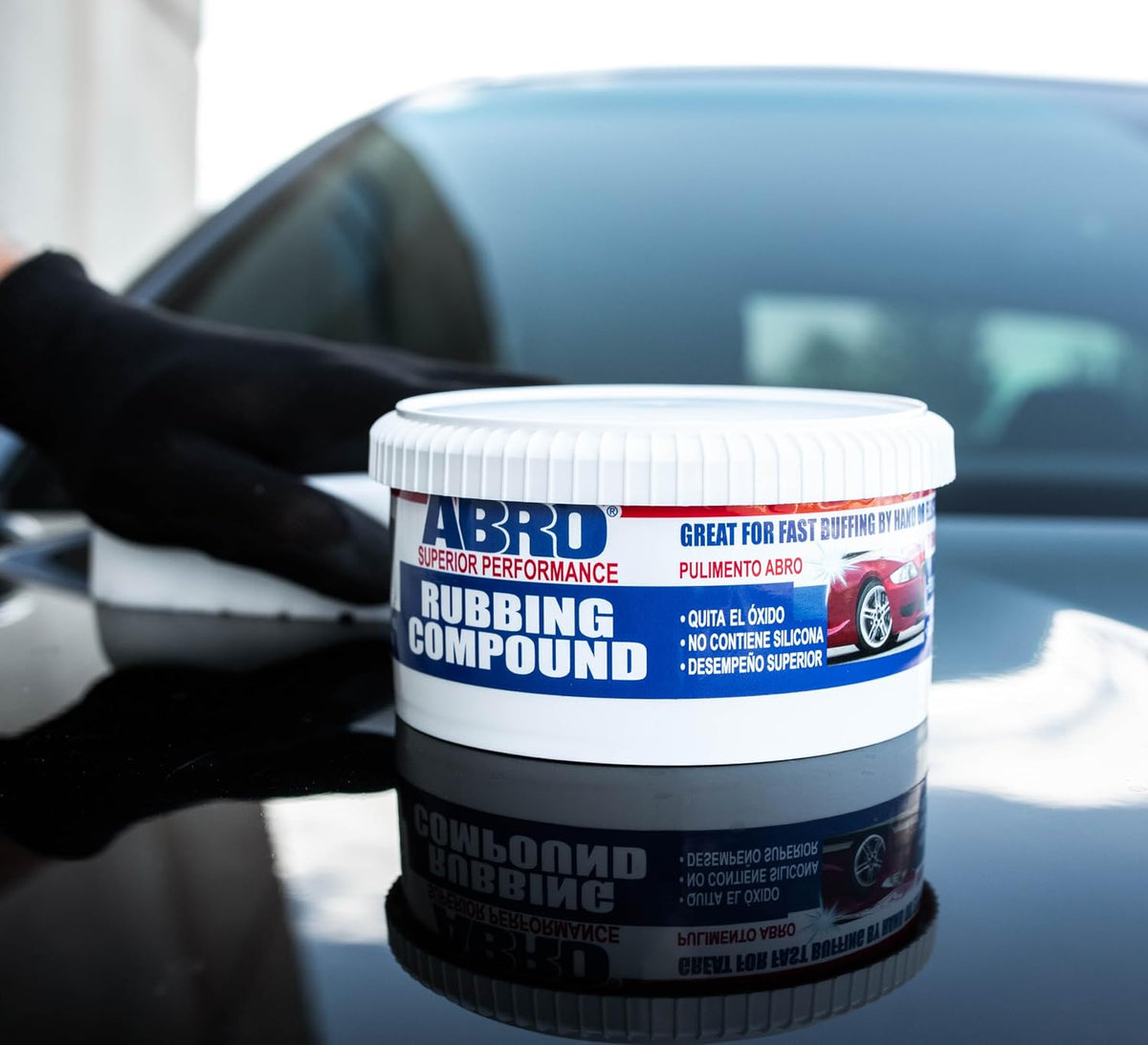 ABRO Rubbing Compound 10 oz, Fast-Cut Buffer for Oxidized Paint