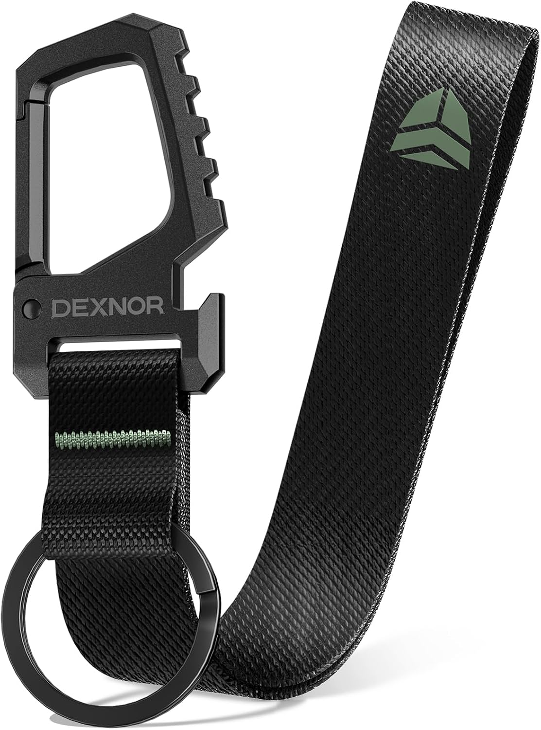 Dexnor Heavy Duty Carabiner Lanyard Keychain Strap for Keys and Everyday Carry Items, Bottle Opener Carabiner Clip Key Chain Keyring with Wrist Lanyard for Car Key Fob Organizer