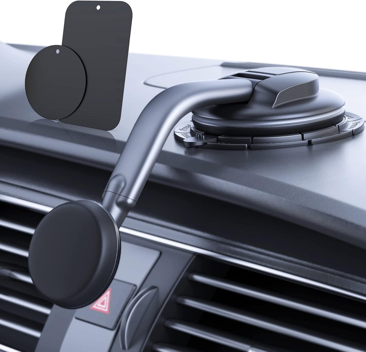 DOLYOFG Magnetic Phone Holder for Car, [ Powerful Magnets & Military-Grade Suction] Car Phone Holder Mount Dashboard Windshield Cell Phone Holder Phone Stand for Car iPhone Android Automobile Cradle