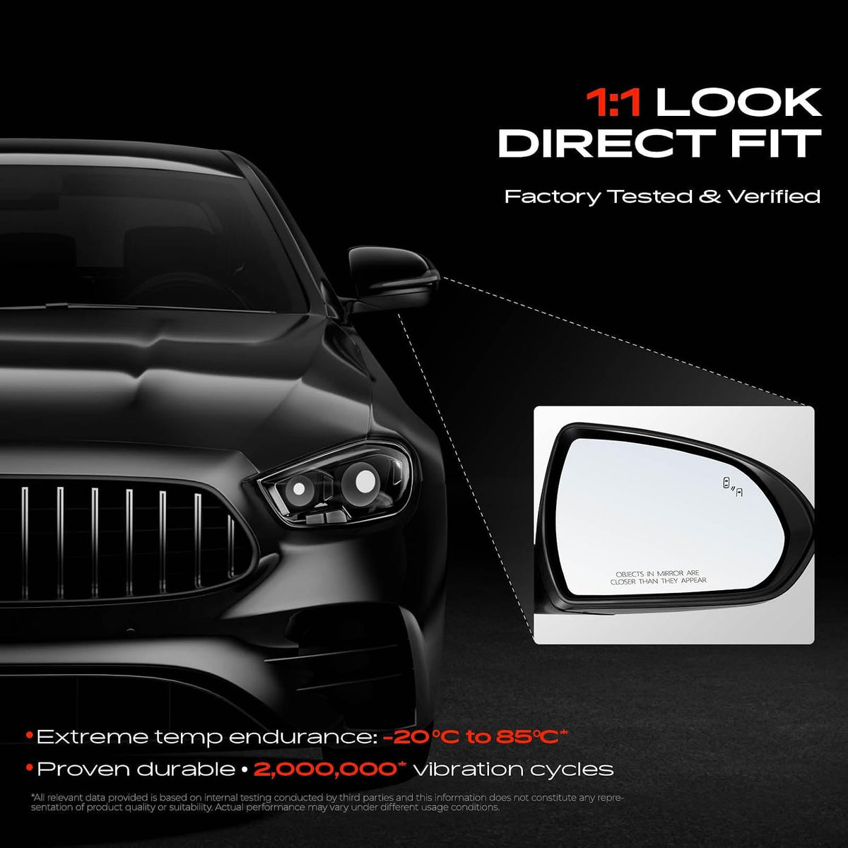 A-Premium Passenger Side Power Door Mirror Compatible with Hyundai
