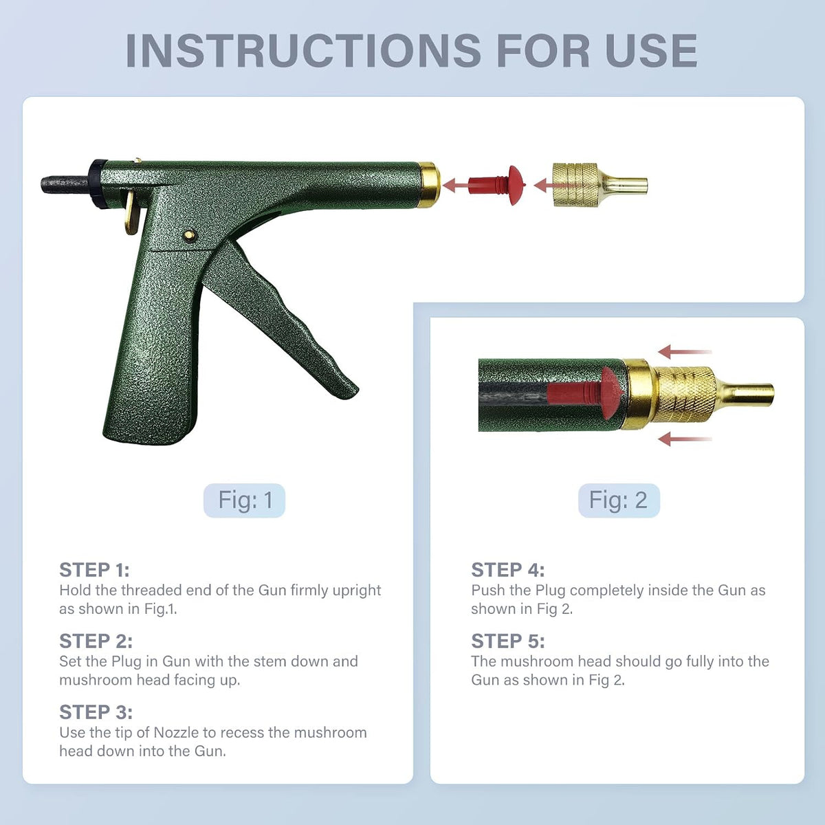 Motorcycle & Car Tire Repair Kit with Plugs Universal Tire Repair Tools for Punctures & Plug Flats Includes Mushroom Plug & Rubber Nail Kit for Motorcycle, Car, ATV, Tractor, Trailer, ARB
