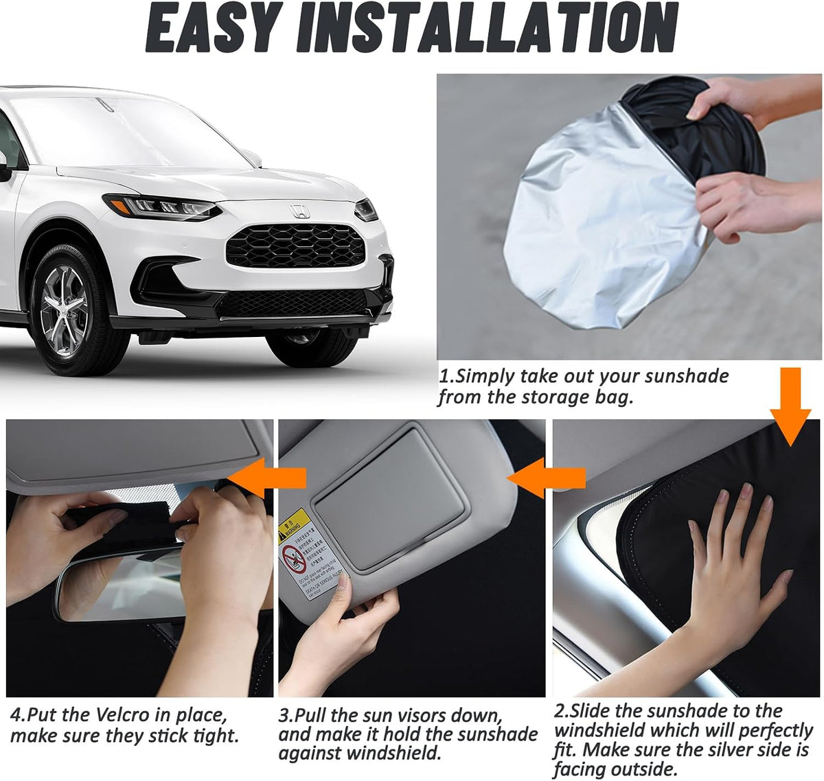 Windshield Sun Shade for 2023 2024 2025 2026 Honda HRV HR-V Accessories