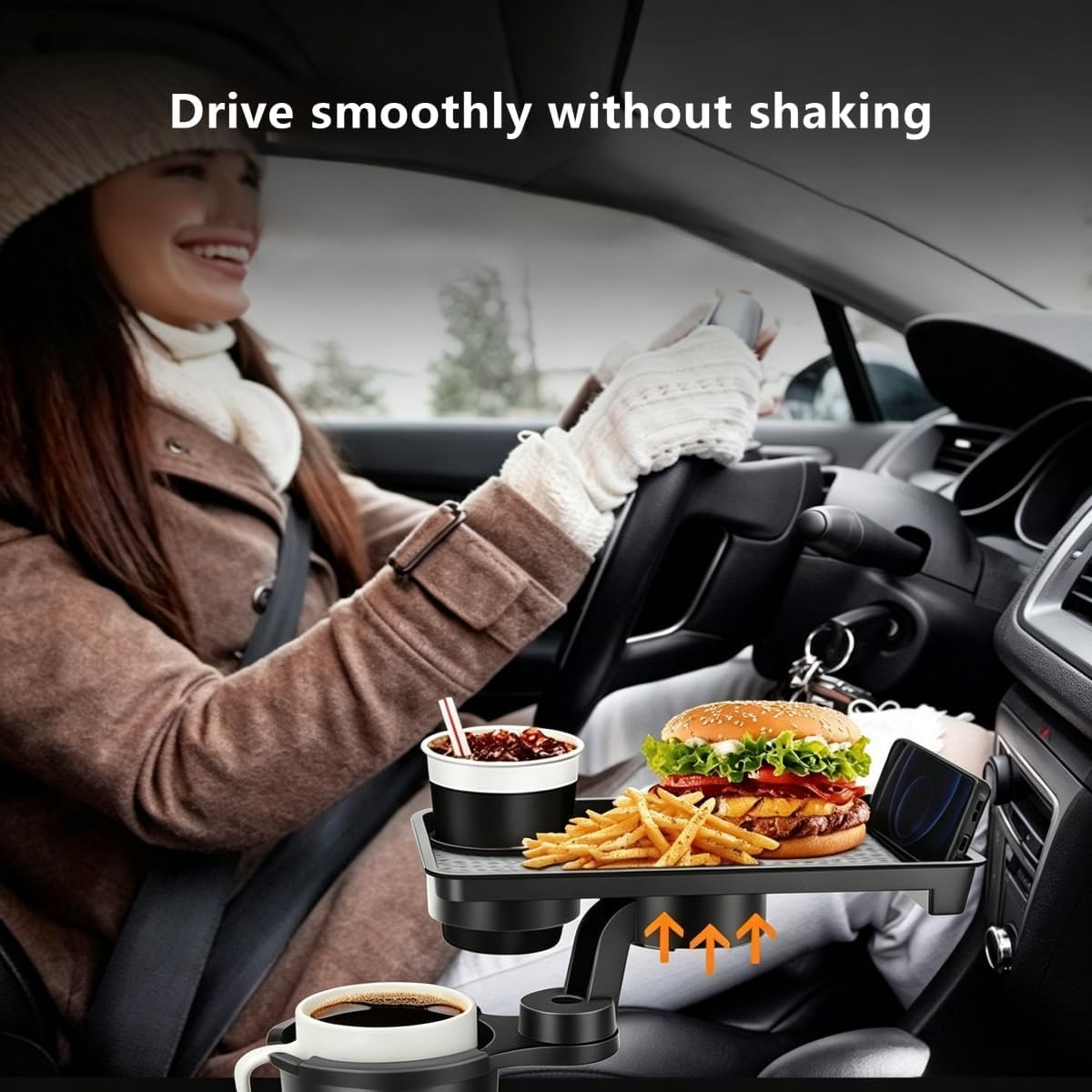 Car Cup Holder Expander Tray for Mazda CX-90 2024-2026