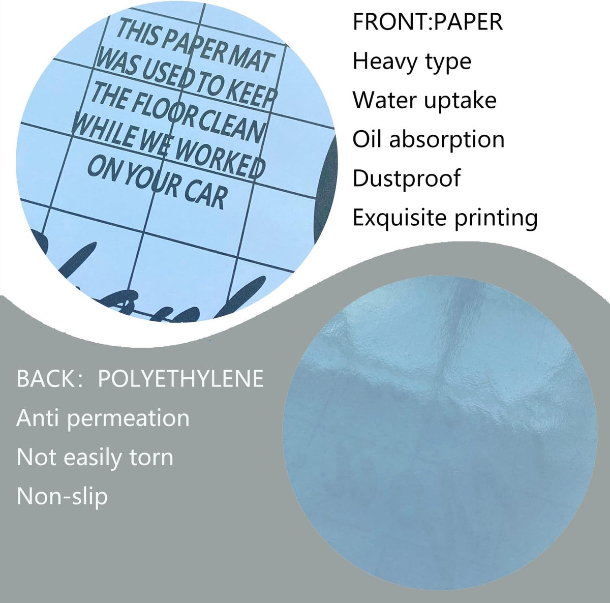 White Car Paper Floor Mats,100Pcs Vehicles Disposable Floor Pads,Temporary Cars Floor Protector,Automotive Mat Covers Protector,Detailing Detail Wash,Temporary Sticky 16x20inch