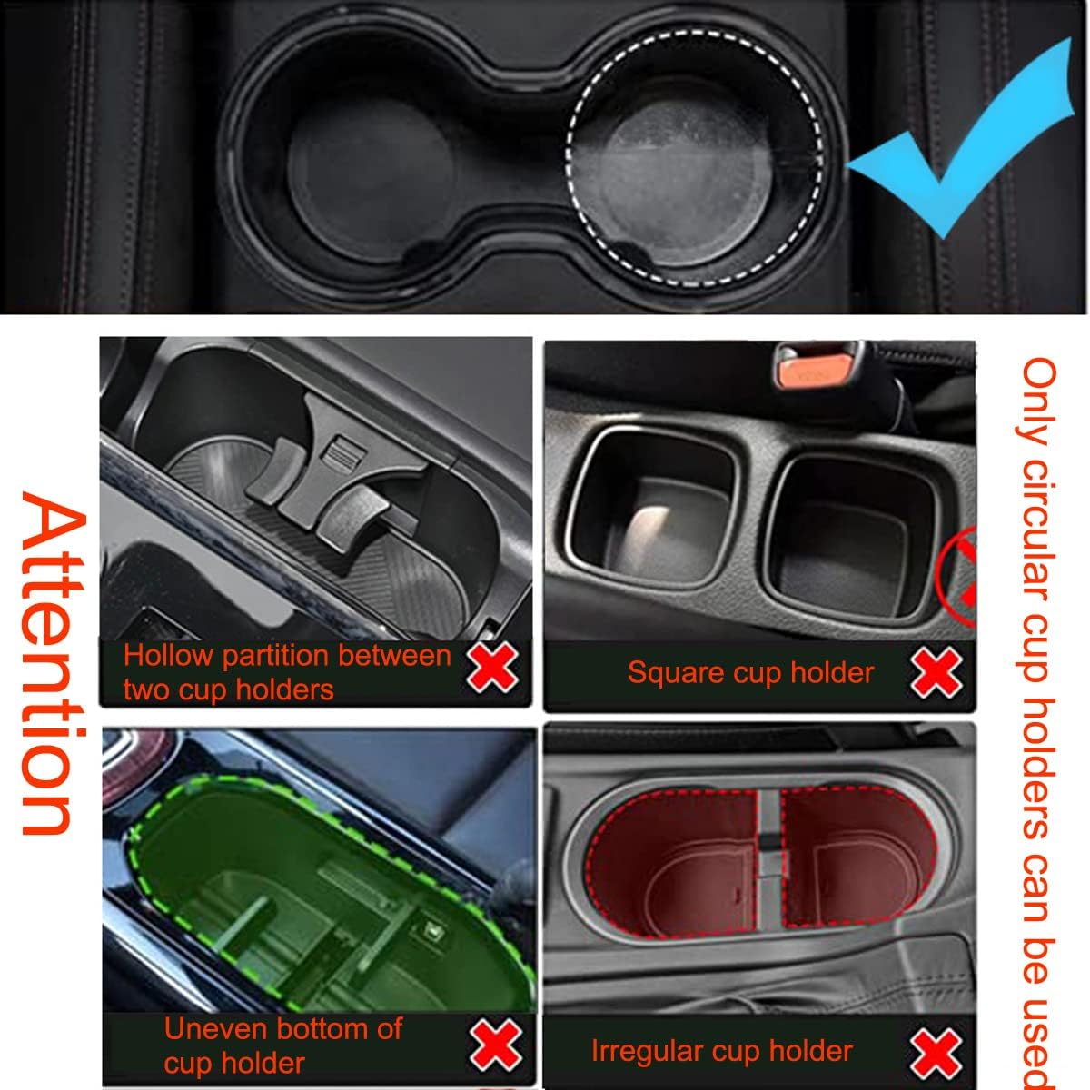 4-in-1 Car Cup Holder Expander Tray,Detachable Car Food Tray Retractable with Dual Cup Holder, Phone Holder, 360°Rotation Adjustable Base, Road Trip Essentials Car Accessories (A01)