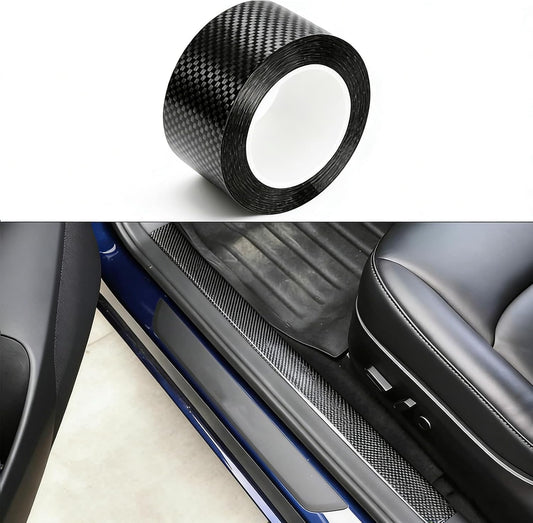 Carbon Fiber Car Film, Car Door Edge Guards, It is Easy to Install, Beautiful and Stylish, Can Effectively Protect The Car Without Damaging The Car's Paint (2.7IN x 32.8FT)