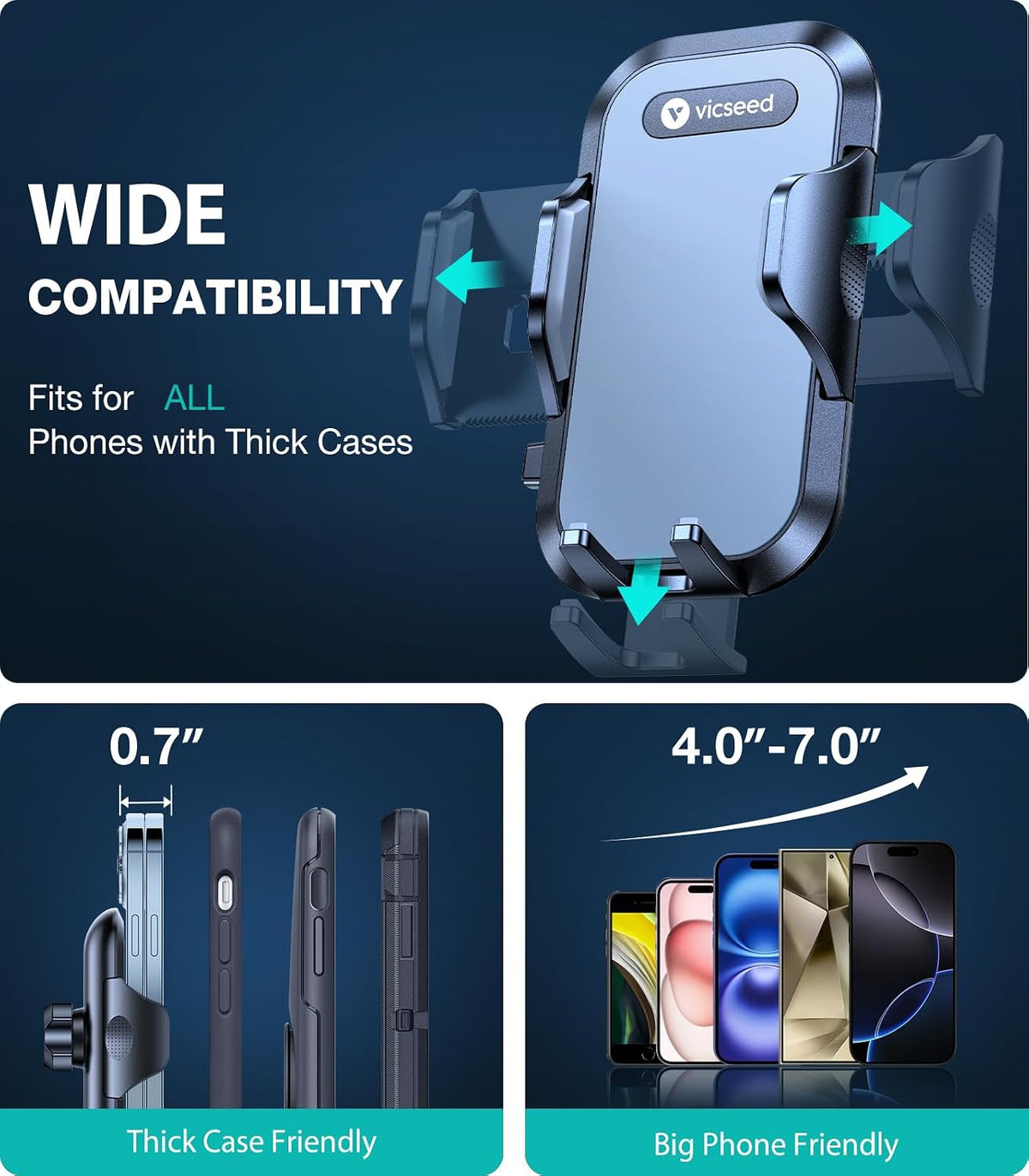 VICSEED 2026 Upgraded [86LBS Ultra-Powerful Suction] Car Phone Holder Mount