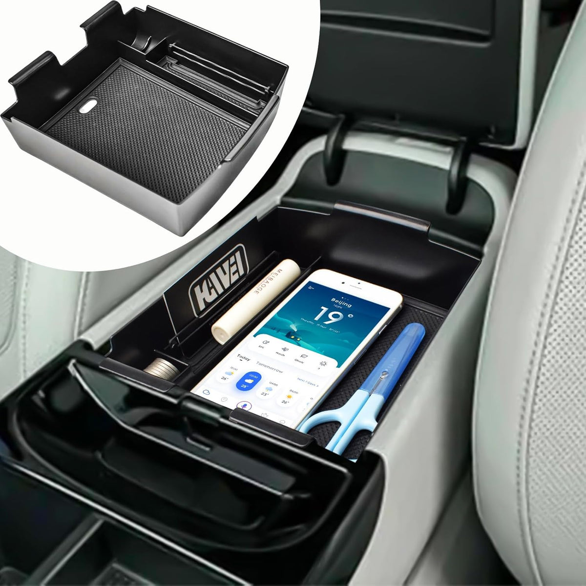 HGWEI Center Console Organizer for 2025 2026 Hyundai Tucson Limited/Hybrid