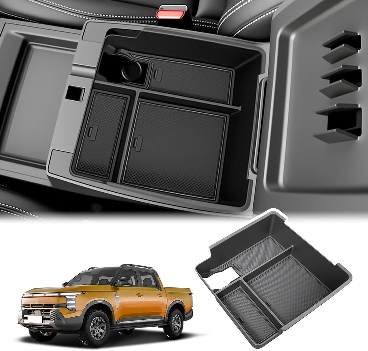 Center Console Organizer Compatible with 2024 2025 2026 Toyota Tacoma(4th Gen) Armrest Storage Box Insert Tray for Tacoma Accessories