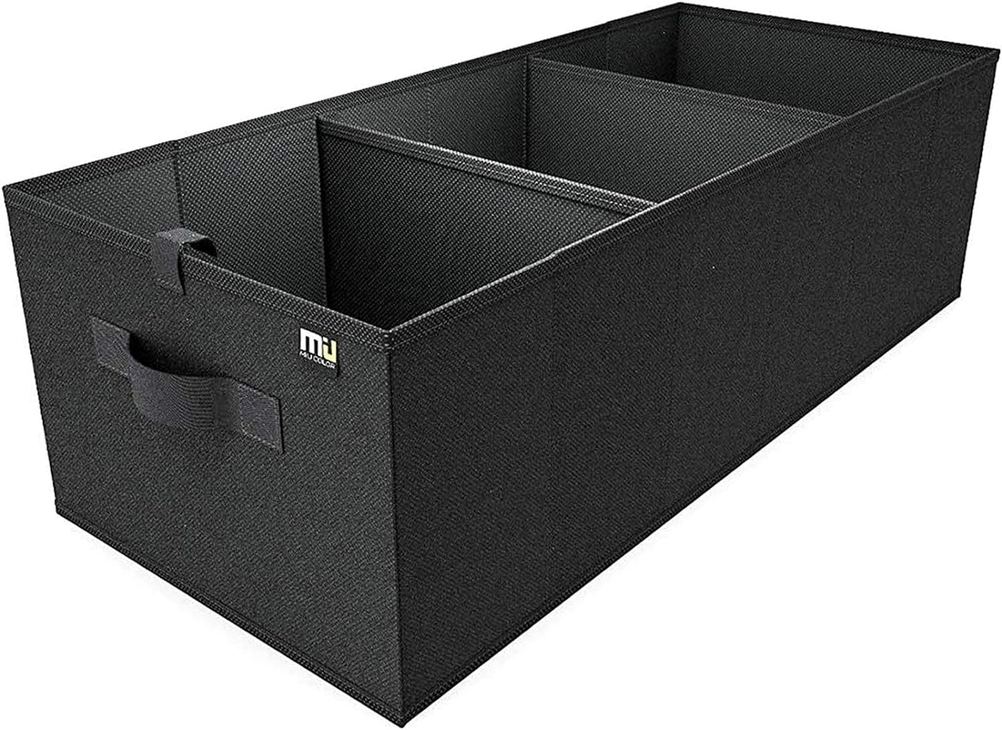 MIU COLOR Car Trunk Organizer for SUV,Expandable Large Capacity, Sturdy Cargo Trunk Storage Organizer, Non Slip Bottom, Black