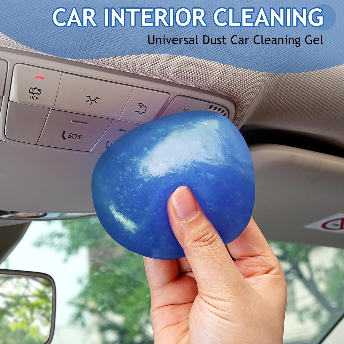 TeSabMi Car Cleaning Gel Cleaning Putty Car Putty Car Interior Cleaner Auto Detail Tools Car Cleaning Slime Car Accessories White Elephant Gifts for Men Women Adults Stocking Stuffers 2 Pack