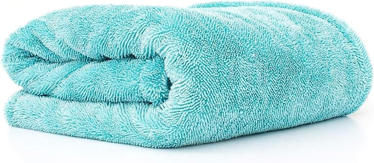 The Rag Company Liquid8r Car Drying Towel, Aqua Blue, 25x36 in, 1-Pack