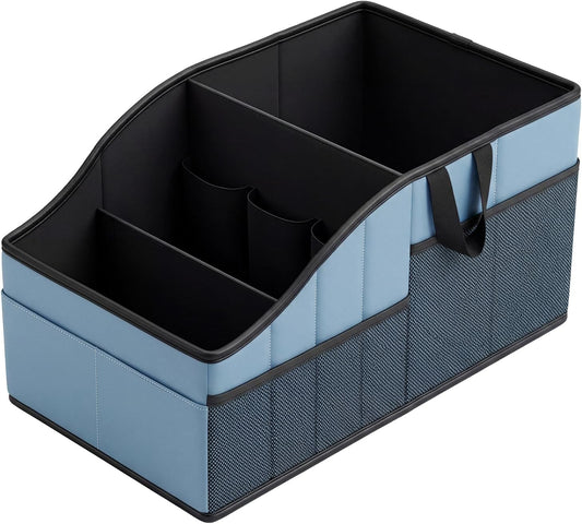 WHHMK Sturdy Leather Car Storage Support Up to 33 LB of Weight, Blue
