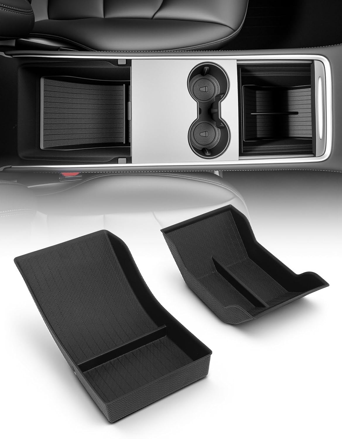 YHTAUTO Lower Center Console Organizer Tray for Tesla Model 3 & Model Y