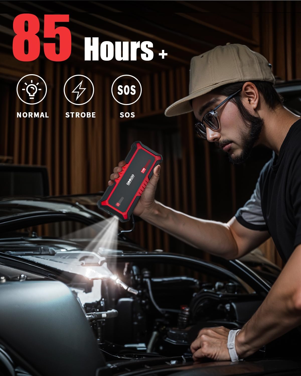 GOOLOO GP3000 Jump Starter, 3000A Peak Car Starter (9L Gas or 7L Diesel)