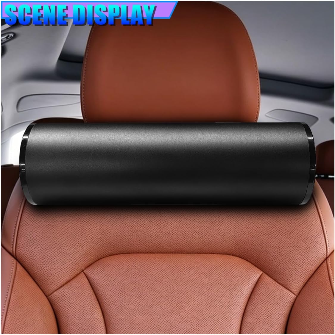Car Tissues Holder, Portable Facial Tissue Cylinder Box, Refillable Auto Interior Canned Napkin Container for Most Cars, Home, Office (Black)