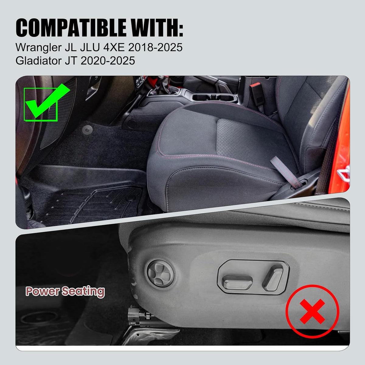 Metal Front Door Storage Box for Wrangler JL JLU 4XE 2018-2025, Gladiator JT 2020 2021 2022 2023 2024 2025 Interior Door Side Insert Organizer Storage Expansion Accessories, 2PCS