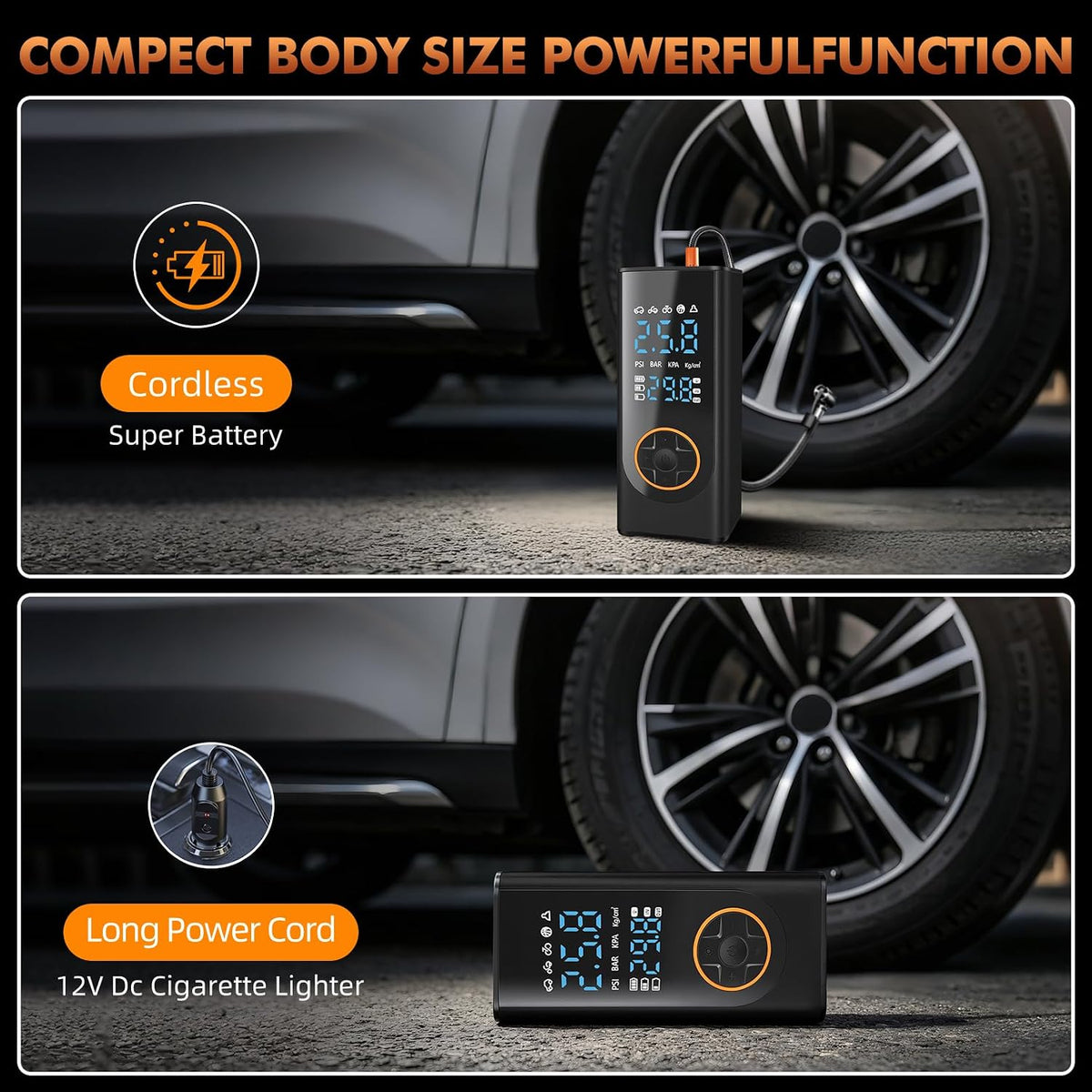 Eleanora Cordless Tyre Inflator Air Compressor