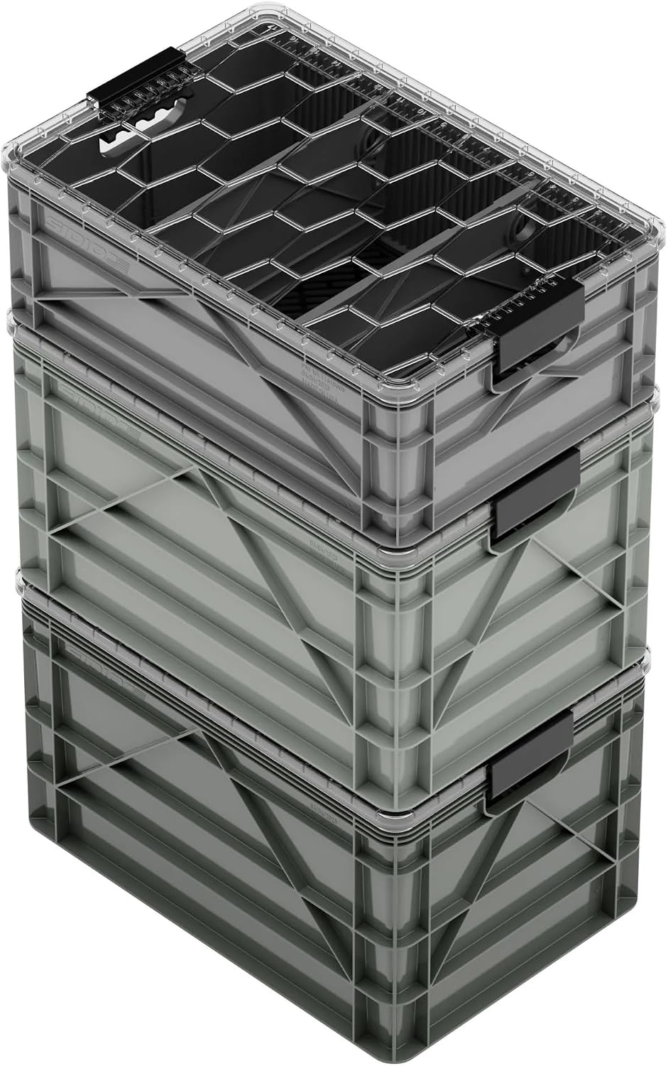 SIDIO Pro Pack, HD Stackable Storage Bins, Stealth Variety Pack