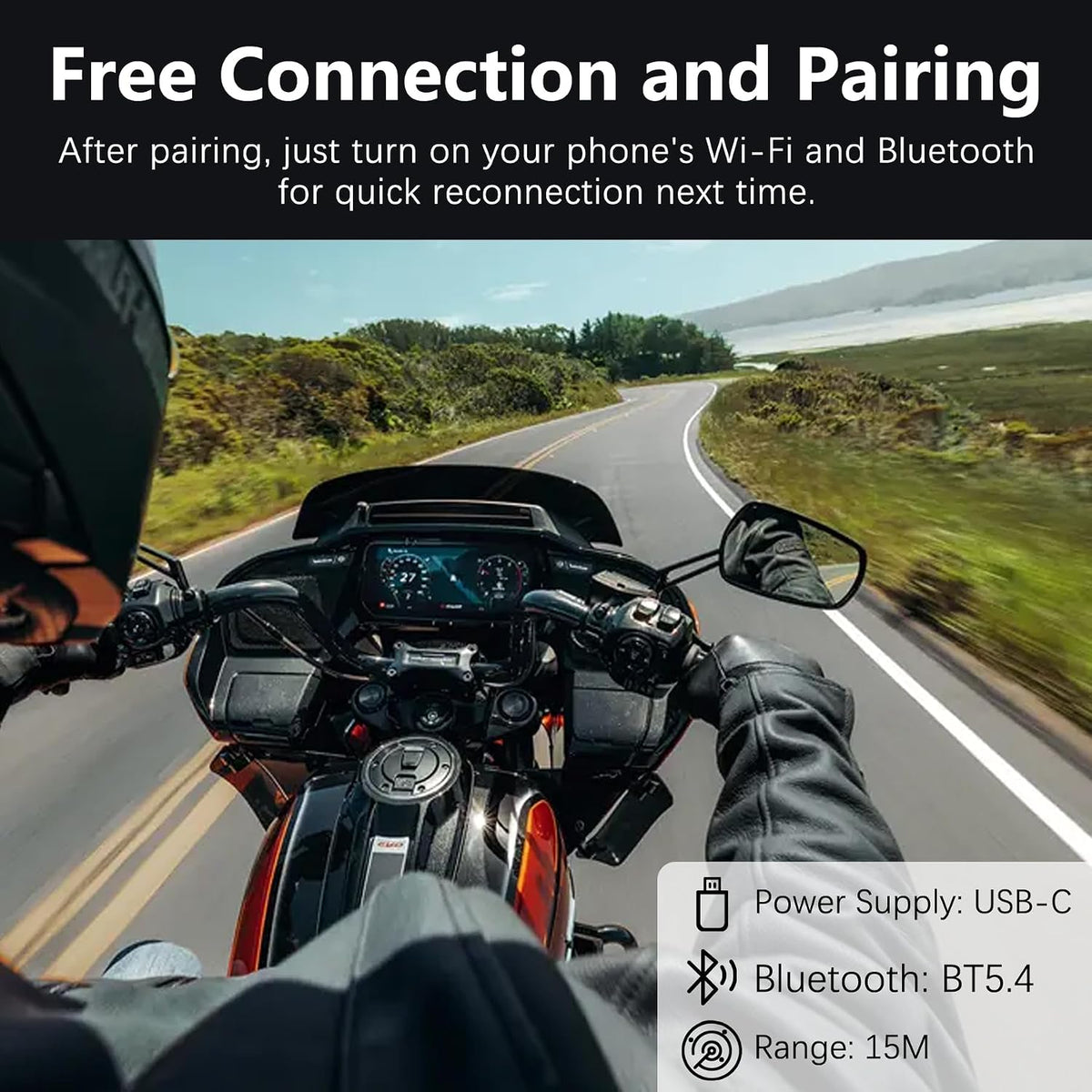 Bypass Motorcycle Wireless CarPlay Bluetooth Headset Adapter
