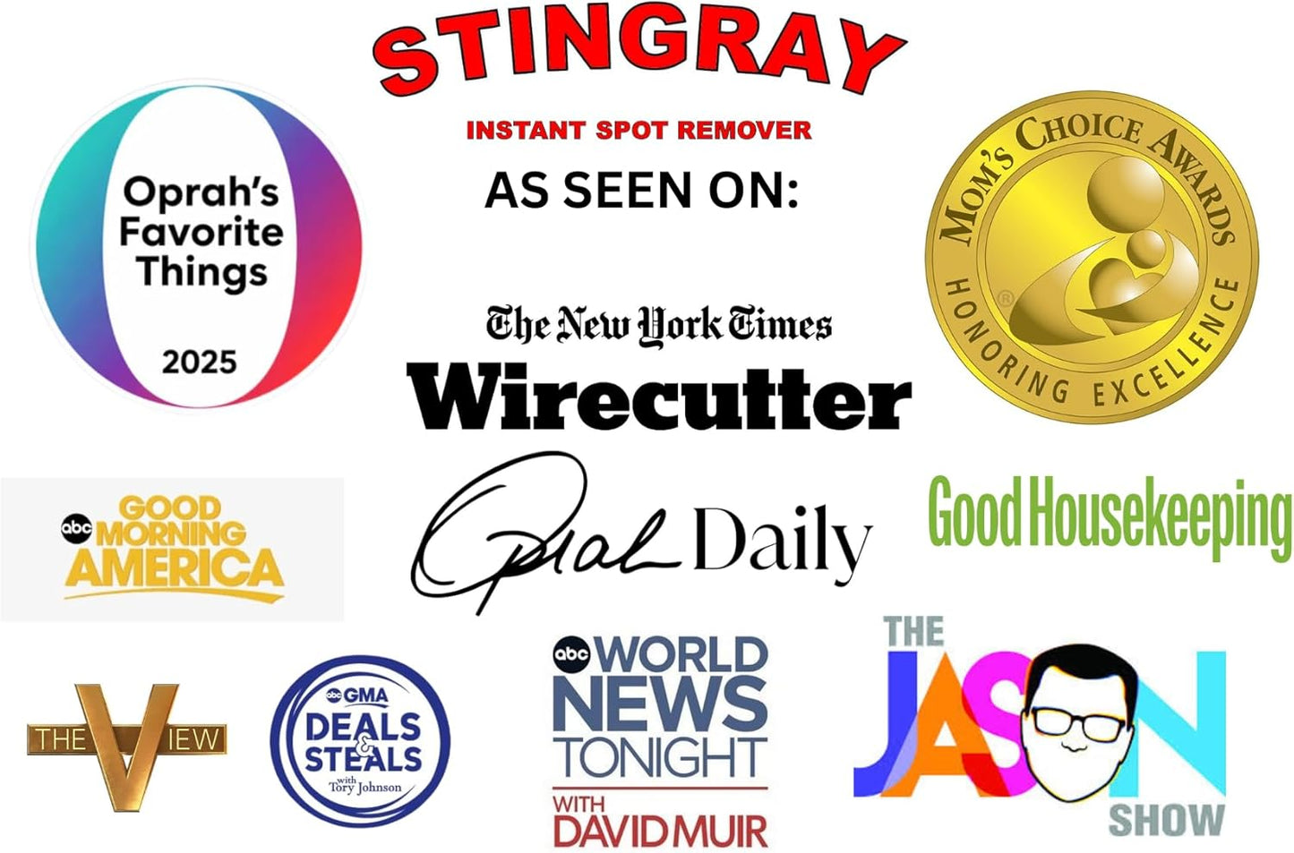Stingray Spot Remover 32 Fl oz | Advanced, Eco-Friendly Multi Surface Stain Removal | 4-Pack