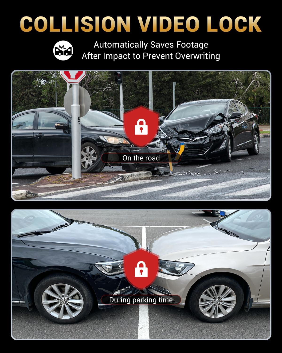 2.5K+1K Dual Dash Cam Front and Inside with GPS WiFi, 32GB Card, 24Hr Park