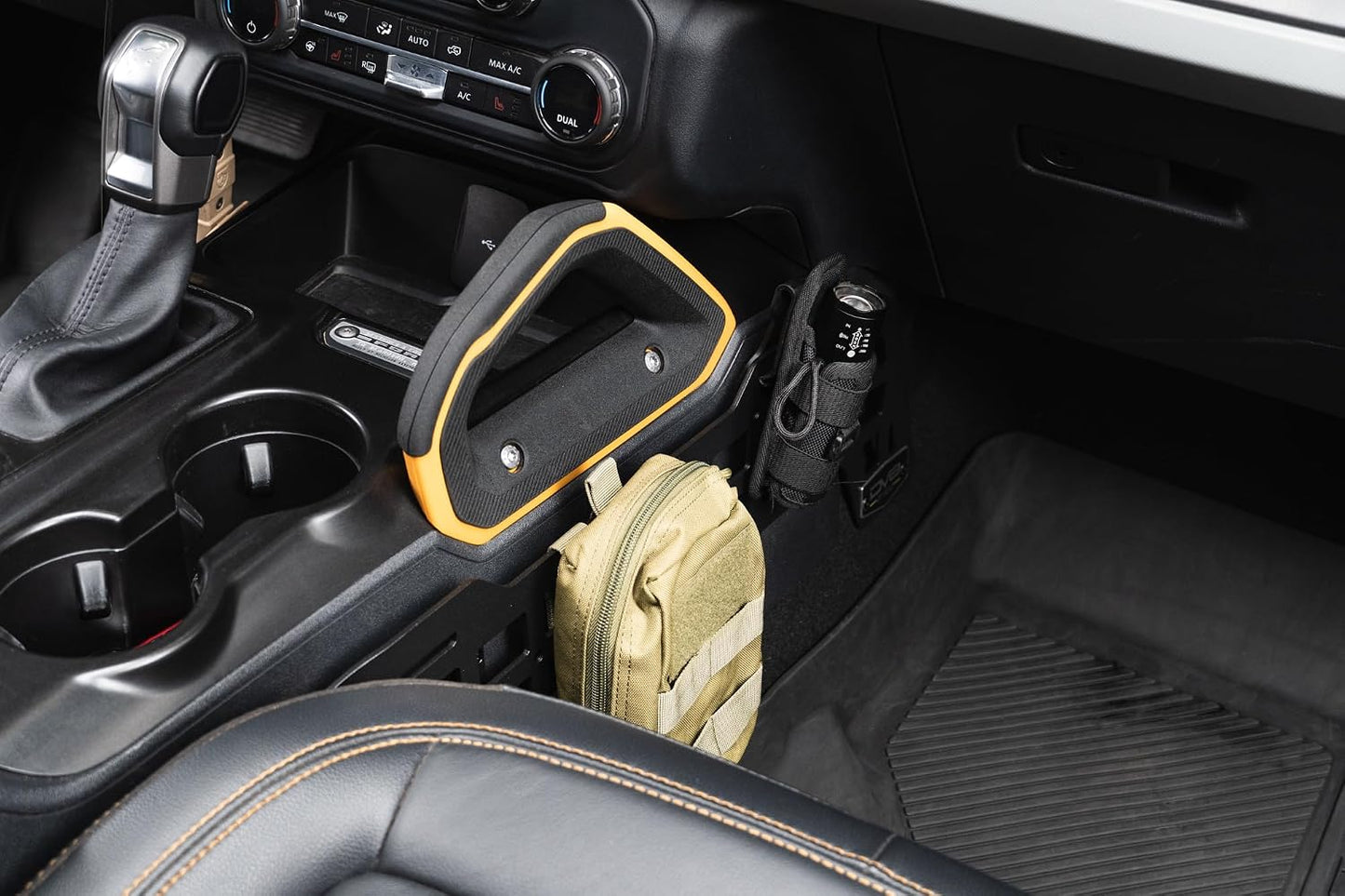 DV8 Center Console Molle Panels for 2021-2026 Ford Bronco Quick Gear Mount | Access & Accessories, Durable Steel Construction, Black Powder Coat Finish, Driver & Passenger Side Panels Included