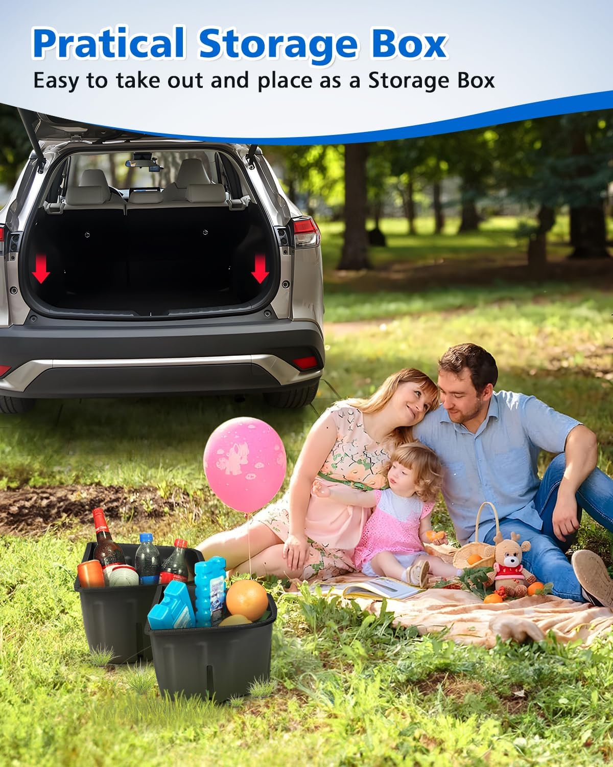 Karltys Rear Side Trunk Storage Bins for Toyota Corolla Cross 2022-2026 AWD, 2 Pcs Cargo Side Pocket Organizer Boxes, ABS Side Storage Tray Accessories, Not for Hybrid or FWD