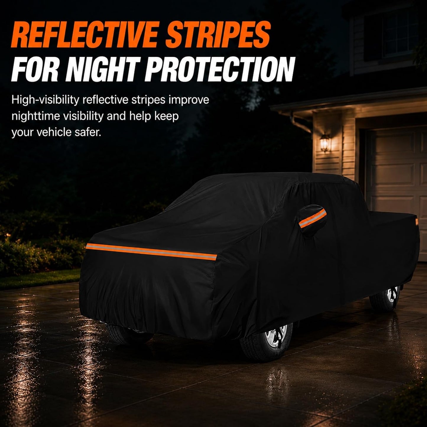 Pickup Truck Car Cover for Chevy Colorado & GMC Canyon Extended Cab and Crew Cab Long Box (6.2ft Bed), Waterproof Heavy Duty Full Exterior Cover Outdoor Protection Rain, UV Rays, Dust, Snow and Wind
